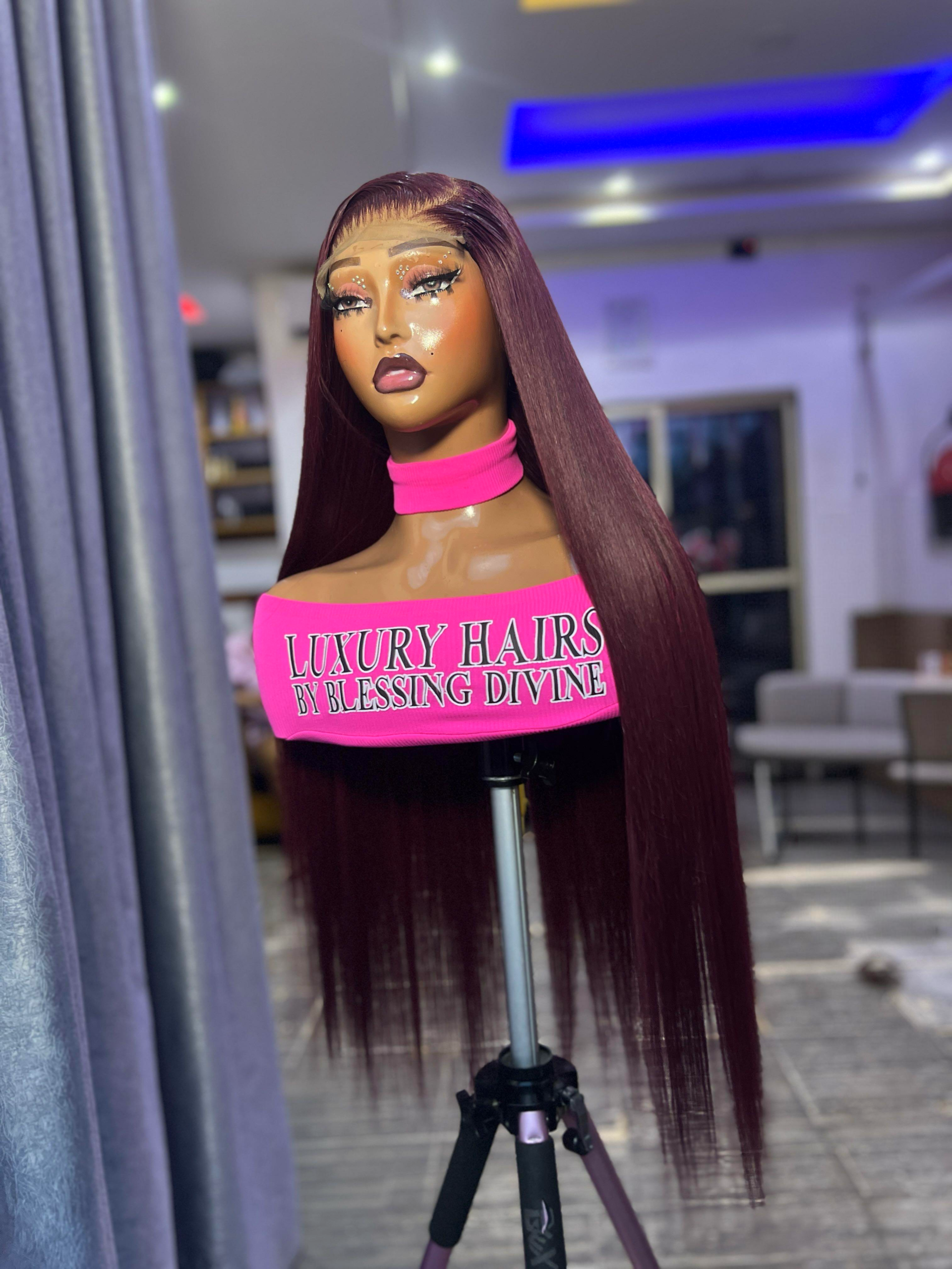 5x5 Bone Straight Lookalike Wig – 30 Inches - Image 5
