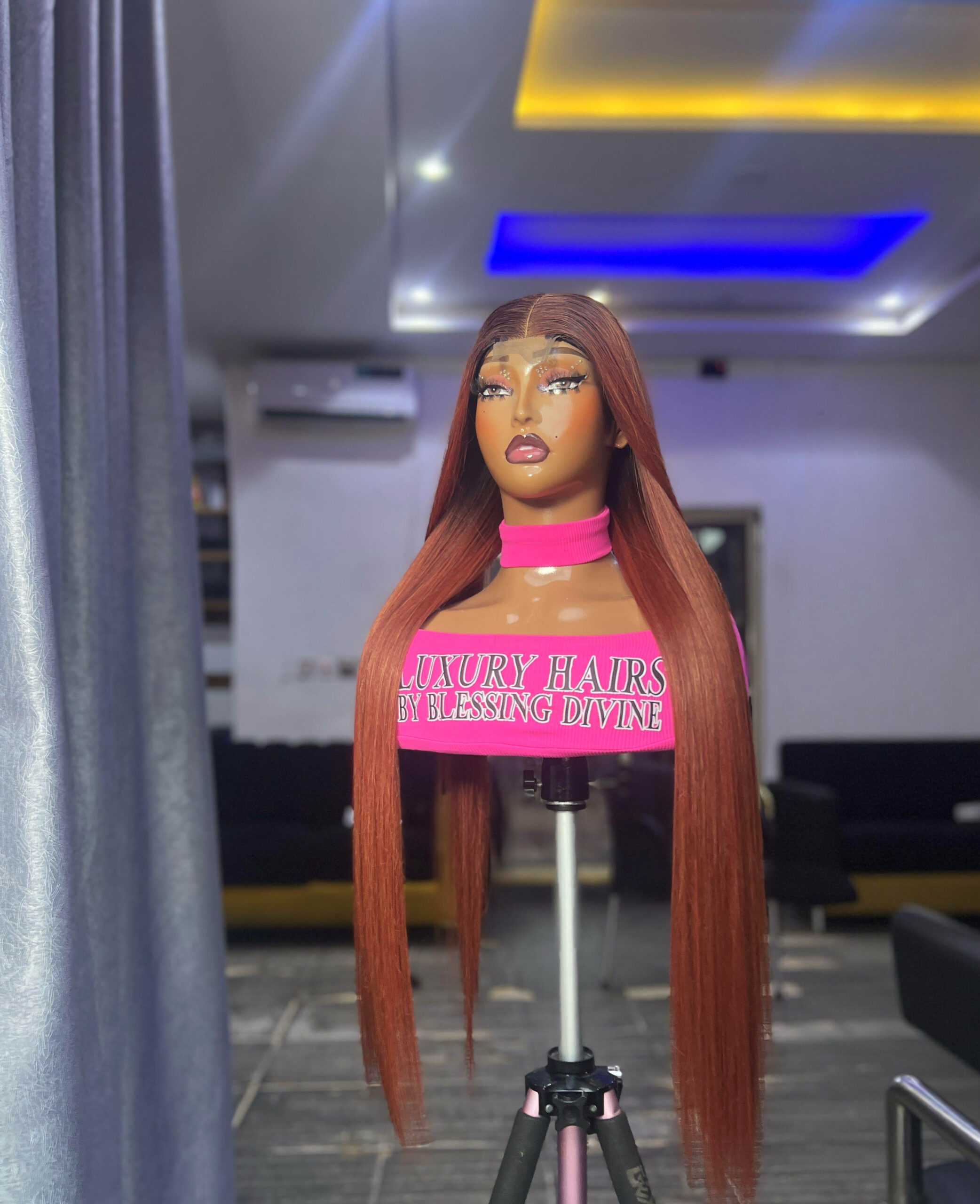 5x5 Bone Straight Lookalike Wig – 30 Inches - Image 4