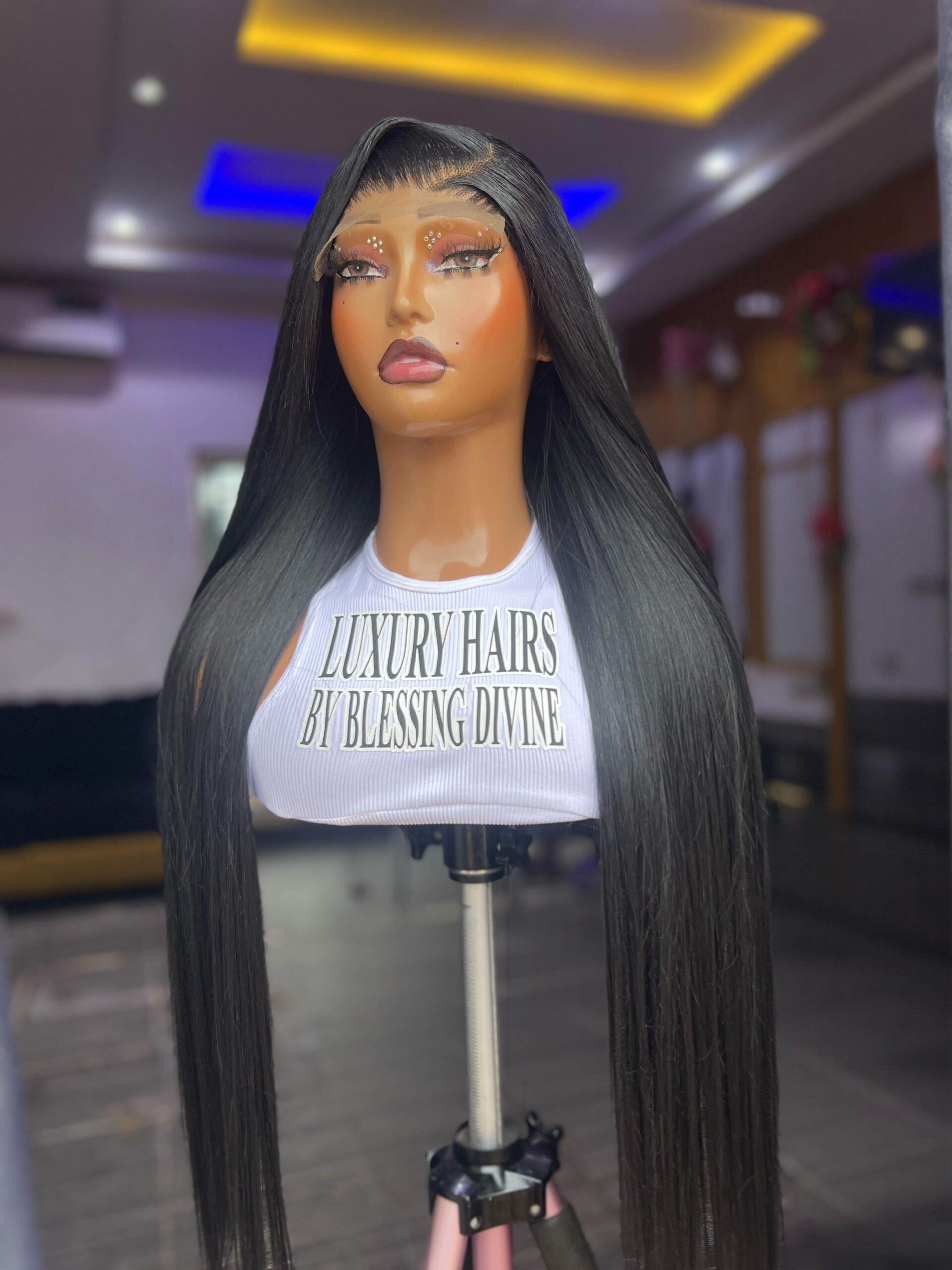 5x5 Bone Straight Lookalike Wig – 30 Inches - Image 2